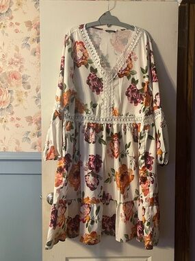 BloomChic Pink and Purple Floral Blouse